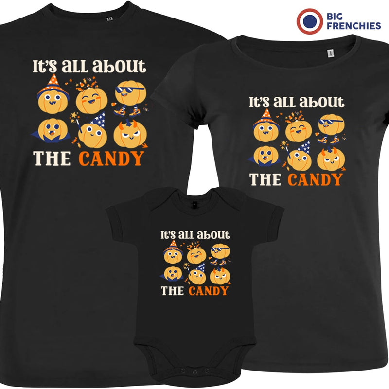 It's All About The Candy Halloween Matching Organic Cotton Family Set (Set of 3)