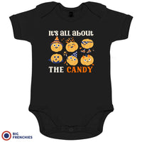 It's All About The Candy Halloween Organic Cotton Baby Onesie