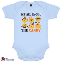 It's All About The Candy Halloween Organic Cotton Baby Onesie