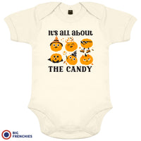 It's All About The Candy Halloween Organic Cotton Baby Onesie