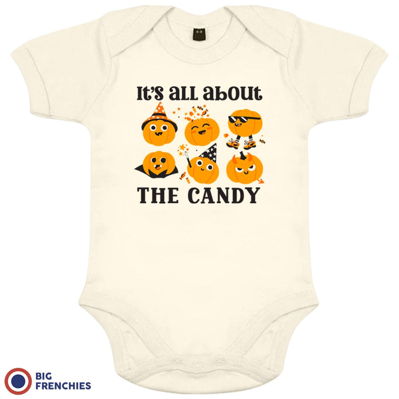 It's All About The Candy Halloween Organic Cotton Baby Onesie