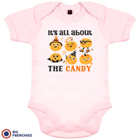 It's All About The Candy Halloween Organic Cotton Baby Onesie