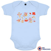 Valentine Cats Organic Cotton Baby Onesie