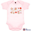 Valentine Cats Organic Cotton Baby Onesie