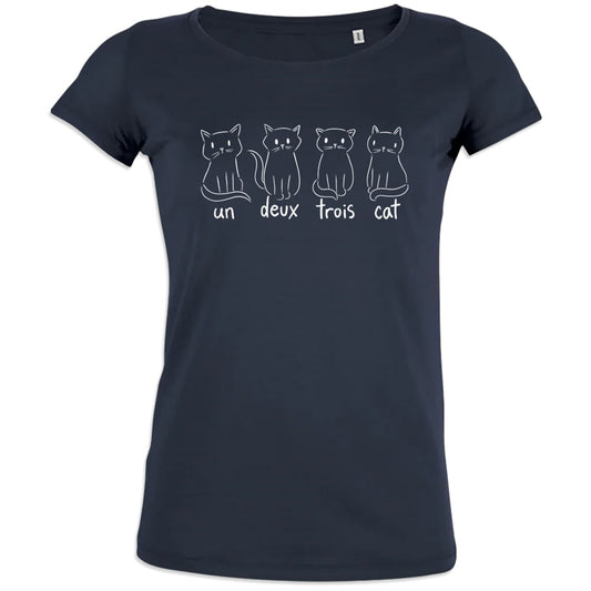 Un Deux Trois Cat Women's Organic Cotton Tee