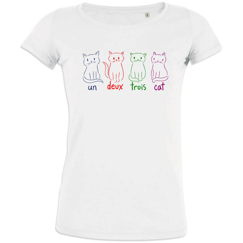 Un Deux Trois Cat Women's Organic Cotton Tee