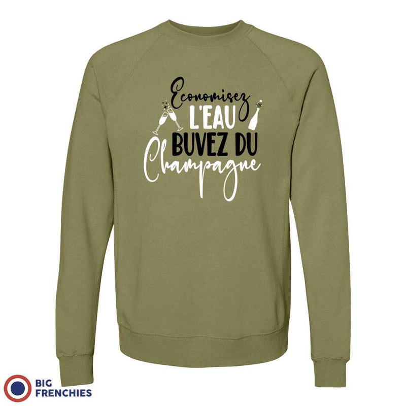 Economisez L'eau Buvez Du Champagne Unisex Organic Cotton Sweatshirt