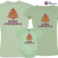 Merry Cheesemas Christmas Matching Family Organic Tees (Set of 3)