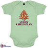 Merry Cheesemas Christmas Organic Cotton Baby Onesie