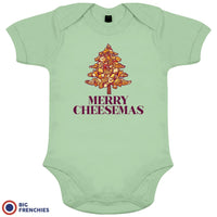 Merry Cheesemas Christmas Organic Cotton Baby Onesie