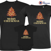 Merry Cheesemas Christmas Matching Family Organic Tees (Set of 3)