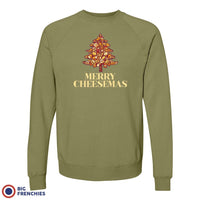 Merry Cheesemas Christmas Unisex Organic Cotton Sweatshirt