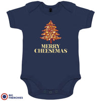 Merry Cheesemas Christmas Organic Cotton Baby Onesie