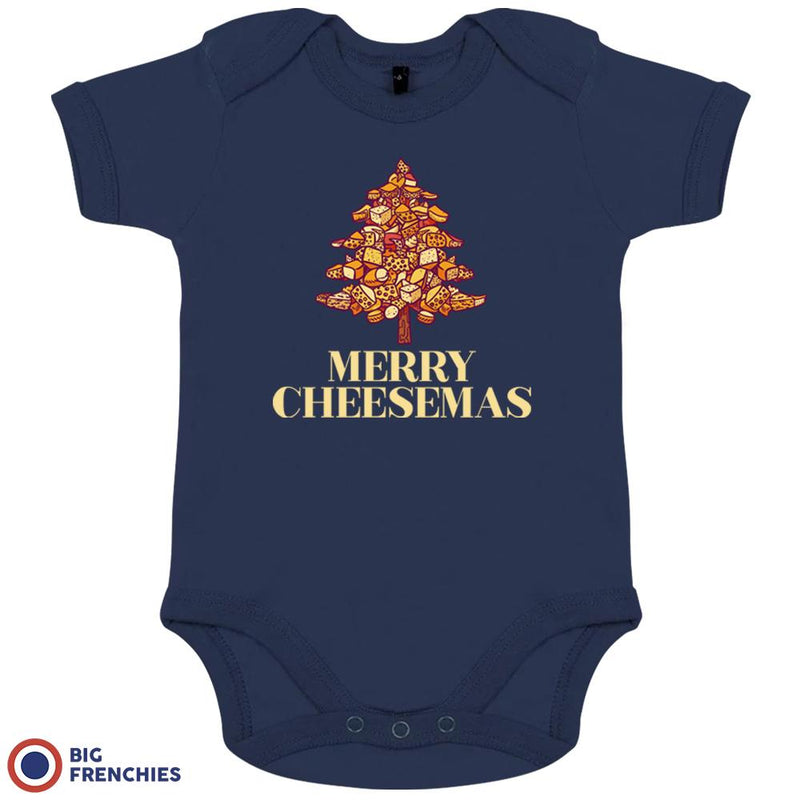 Merry Cheesemas Christmas Organic Cotton Baby Onesie