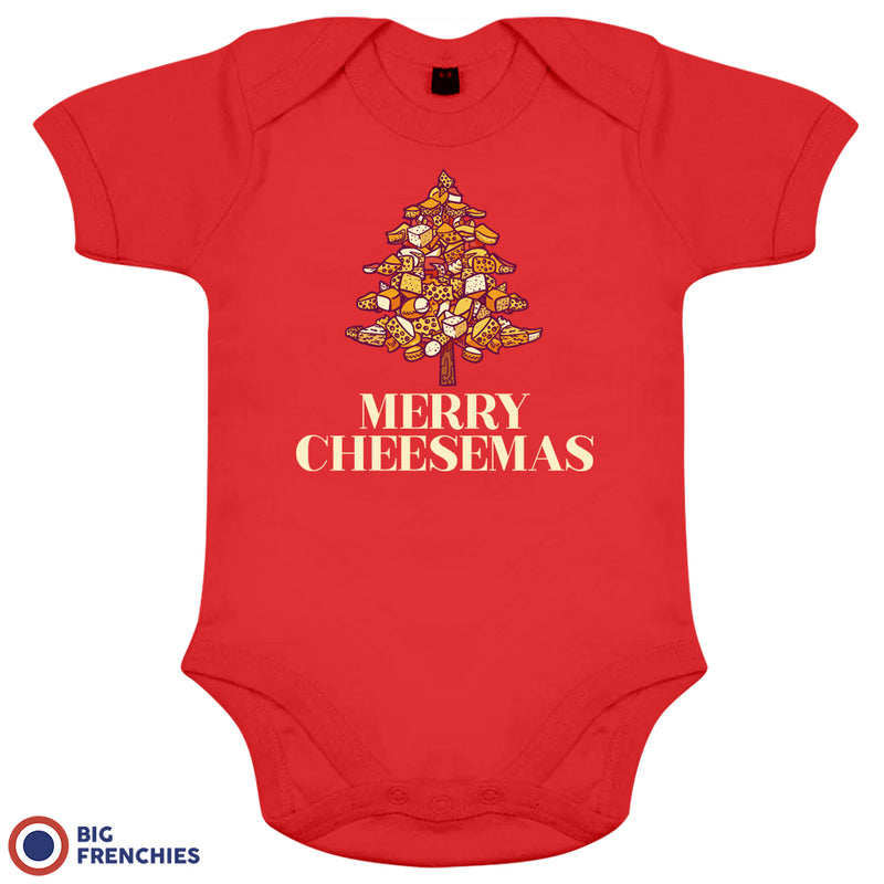 Merry Cheesemas Christmas Organic Cotton Baby Onesie