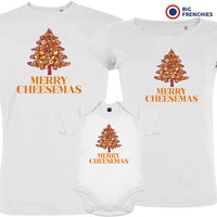 Merry Cheesemas Christmas Matching Family Organic Tees (Set of 3)