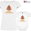 Merry Cheesemas Christmas Mom and Child Organic Cotton family Set (Set of 2)