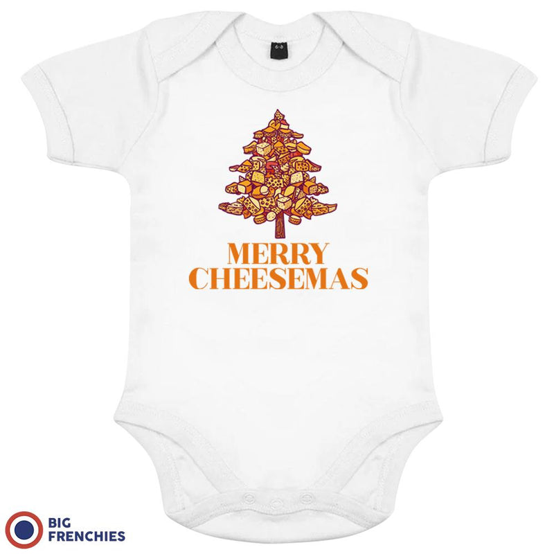 Merry Cheesemas Christmas Organic Cotton Baby Onesie