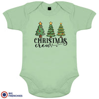 Christmas Crew with Trees Organic Cotton Baby Onesie