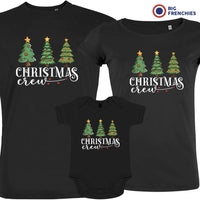 Christmas Crew with Trees Matching Family Organic Tees (Set of 3)