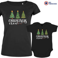 Christmas Crew with Trees Mom and Child Organic Cotton family Set (Set of 2)