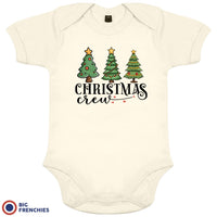 Christmas Crew with Trees Organic Cotton Baby Onesie