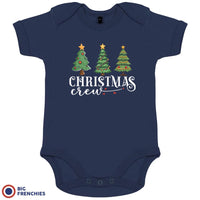 Christmas Crew with Trees Organic Cotton Baby Onesie