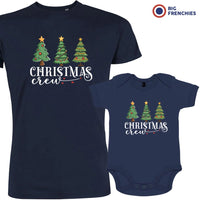 Christmas Crew with Trees Dad and Child Organic Cotton family Set (Set of 2)