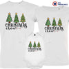 Christmas Crew with Trees Matching Family Organic Tees (Set of 3)