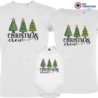 Christmas Crew with Trees Matching Family Organic Tees (Set of 3)