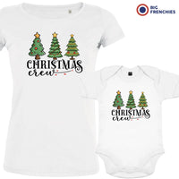 Christmas Crew with Trees Mom and Child Organic Cotton family Set (Set of 2)