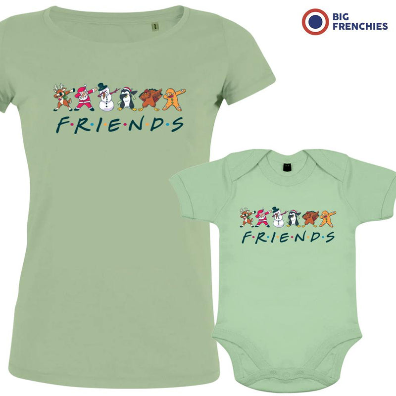 Friends Christmas Mom and Child Organic Cotton family Set (Set of 2)