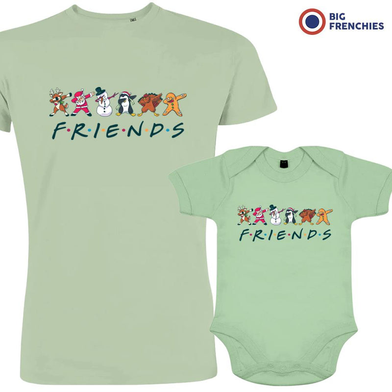 Friends Christmas Dad and Child Organic Cotton family Set (Set of 2)