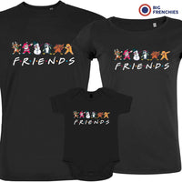 Friends Christmas Matching Family Organic Tees (Set of 3)