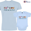 Friends Christmas Dad and Child Organic Cotton family Set (Set of 2)