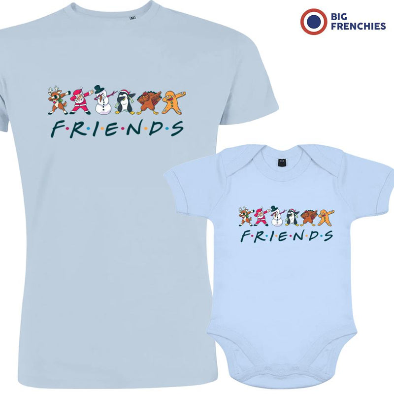 Friends Christmas Dad and Child Organic Cotton family Set (Set of 2)