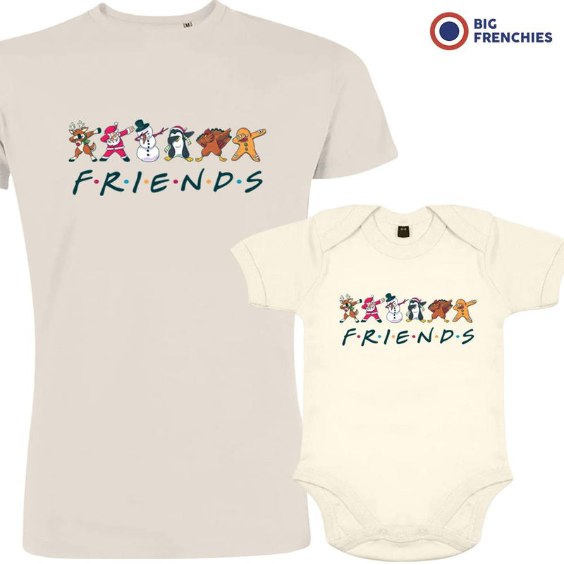 Friends Christmas Dad and Child Organic Cotton family Set (Set of 2)