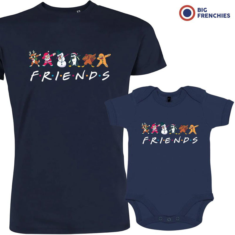 Friends Christmas Dad and Child Organic Cotton family Set (Set of 2)