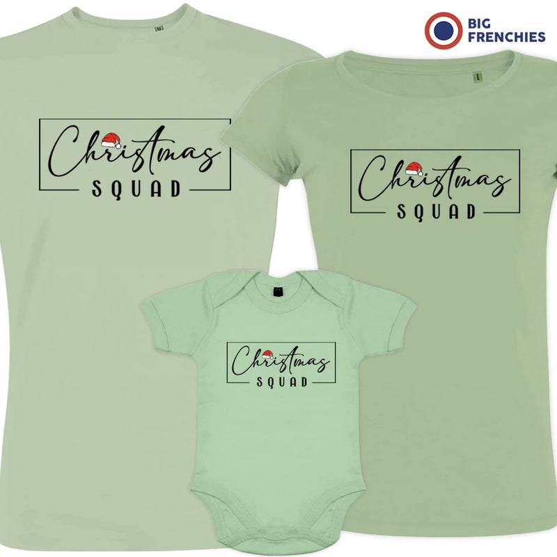 Christmas Squad Matching Family Organic Tees (Set of 3)