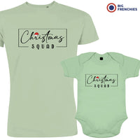 Christmas Squad Dad and Child Organic Cotton family Set (Set of 2)