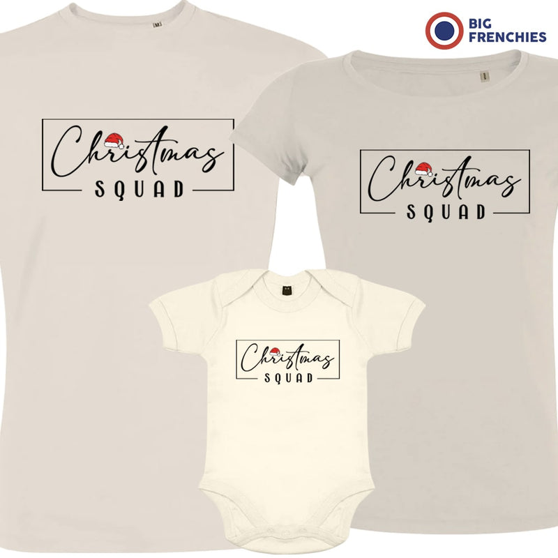 Christmas Squad Matching Family Organic Tees (Set of 3)