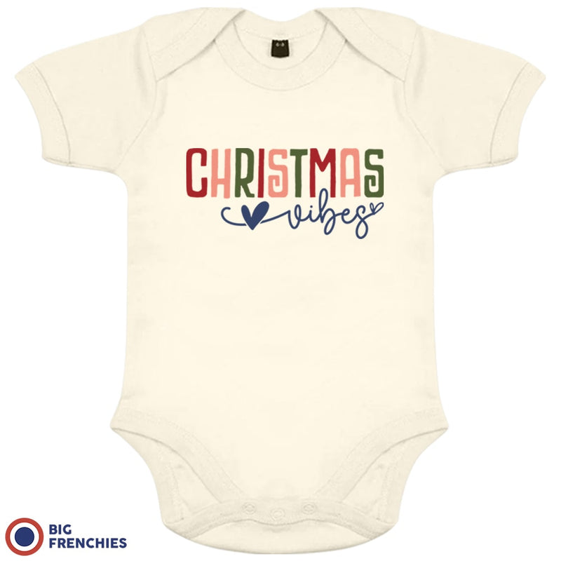 Christmas Vibes Organic Cotton Baby Onesie