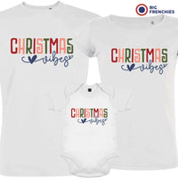 Christmas Vibes Matching Family Organic Tees (Set of 3)