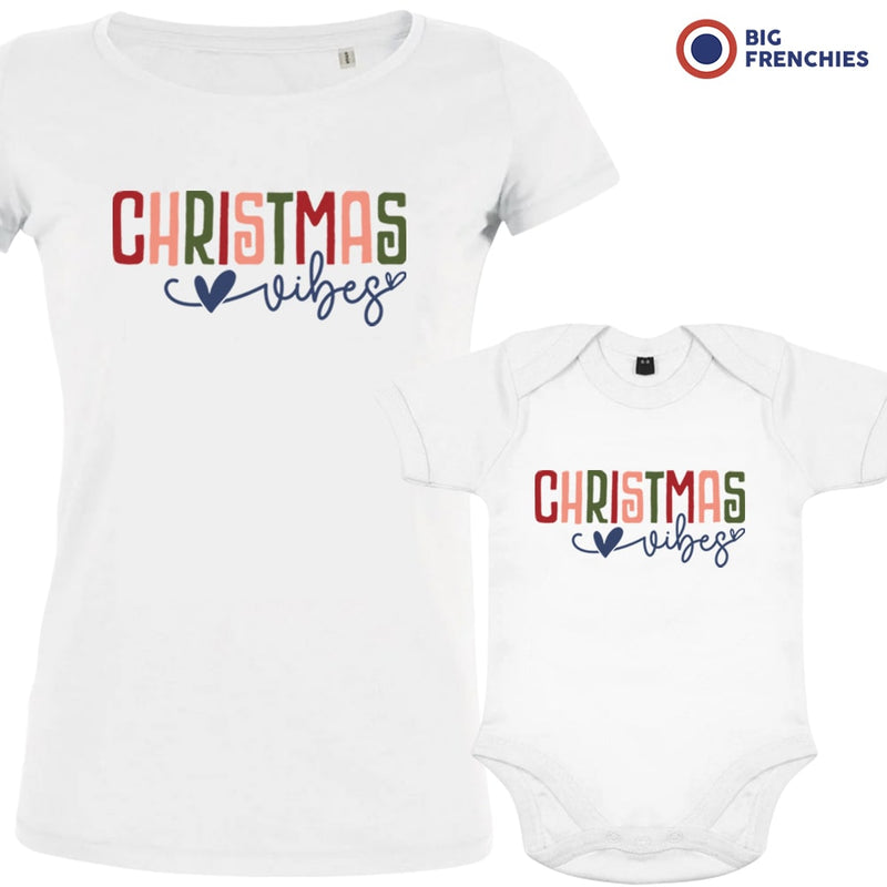 Christmas Vibes Mom and Child Organic Cotton family Set (Set of 2)