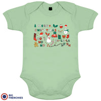 Christmas Ornaments Organic Cotton Baby Onesie