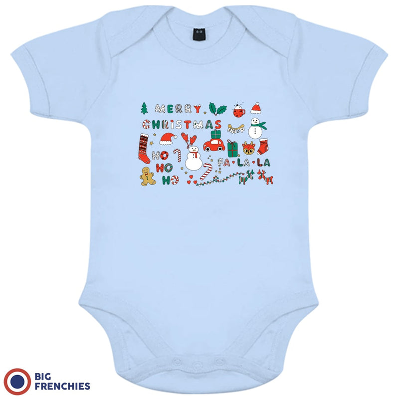 Christmas Ornaments Organic Cotton Baby Onesie