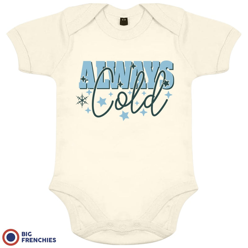 Always Cold Christmas Organic Cotton Baby Onesie