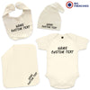 4 Piece Personalized Organic Cotton Baby Gift Set