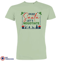 Dear Santa Let's Negotiate Christmas Men's Organic Cotton Tee