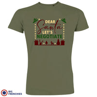 Dear Santa Let's Negotiate Christmas Men's Organic Cotton Tee